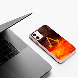 Чехол iPhone 11 матовый Assassin’s Creed, цвет: 3D-светло-розовый — фото 2