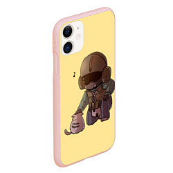 Чехол iPhone 11 матовый J?ger Rainbow Six Art 01, цвет: 3D-светло-розовый — фото 2
