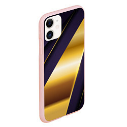 Чехол iPhone 11 матовый 3D luxury золото, цвет: 3D-светло-розовый — фото 2