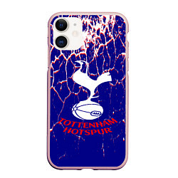 Чехол iPhone 11 матовый Tottenham, цвет: 3D-светло-розовый