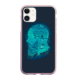 Чехол iPhone 11 матовый Ragnarr Art, цвет: 3D-светло-розовый