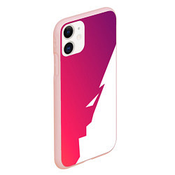 Чехол iPhone 11 матовый Обертка и Задний фон, цвет: 3D-светло-розовый — фото 2