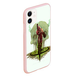 Чехол iPhone 11 матовый Quake Champions, цвет: 3D-светло-розовый — фото 2