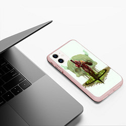 Чехол iPhone 11 матовый Quake Champions, цвет: 3D-светло-розовый — фото 2