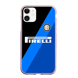 Чехол iPhone 11 матовый INTERNATIONAL INTER MILAN, цвет: 3D-светло-розовый