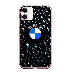 Чехол iPhone 11 матовый BMW Collection Storm, цвет: 3D-светло-розовый