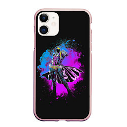 Чехол iPhone 11 матовый Stardust Crusaders, цвет: 3D-светло-розовый