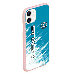 Чехол iPhone 11 матовый Лексус Lexus, цвет: 3D-светло-розовый — фото 2