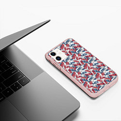 Чехол iPhone 11 матовый USA, цвет: 3D-светло-розовый — фото 2