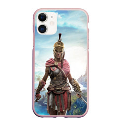 Чехол iPhone 11 матовый Воинственная Кассандра, цвет: 3D-светло-розовый