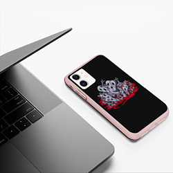 Чехол iPhone 11 матовый Metallica Jo Jo, цвет: 3D-светло-розовый — фото 2