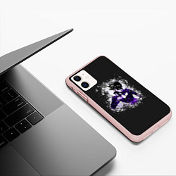 Чехол iPhone 11 матовый Джорно Джованна Джо Джо, цвет: 3D-светло-розовый — фото 2