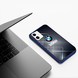 Чехол iPhone 11 матовый BMW Logo, цвет: 3D-тёмно-синий — фото 2