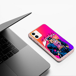 Чехол iPhone 11 матовый JOJO BIZARRE ADVENTURE ДЖО ДЖО ГРАДИЕНТ, цвет: 3D-светло-розовый — фото 2