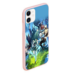 Чехол iPhone 11 матовый ПРИКЛЮЧЕНИЯ С ДВАЛИНОМ, цвет: 3D-светло-розовый — фото 2