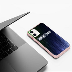 Чехол iPhone 11 матовый RAINBOW SIX SIEGE Абстракция, цвет: 3D-светло-розовый — фото 2