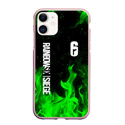 Чехол iPhone 11 матовый RAINBOW SIX SIEGE FIRE CAVIERA, цвет: 3D-светло-розовый