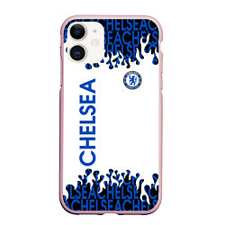 Чехол iPhone 11 матовый Chelsea челси спорт, цвет: 3D-светло-розовый