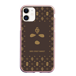 Чехол iPhone 11 матовый Узор Monogramm Phantom Ski Mask Dope Street Market, цвет: 3D-светло-розовый