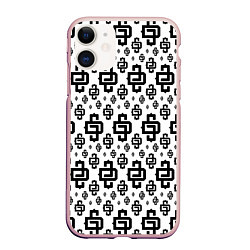 Чехол iPhone 11 матовый White Pattern Dope Camo Dope Street Market, цвет: 3D-светло-розовый