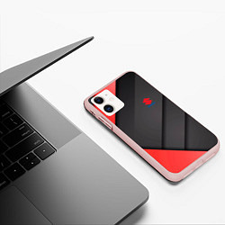 Чехол iPhone 11 матовый SUZUKI abstraction, цвет: 3D-светло-розовый — фото 2