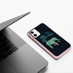Чехол iPhone 11 матовый Душа природы - Африка, цвет: 3D-светло-розовый — фото 2