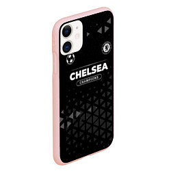 Чехол iPhone 11 матовый Chelsea Форма Champions, цвет: 3D-светло-розовый — фото 2
