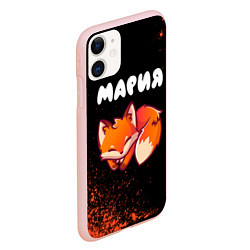 Чехол iPhone 11 матовый Мария ЛИСИЧКА Краска, цвет: 3D-светло-розовый — фото 2