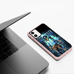 Чехол iPhone 11 матовый Fortnite Surf Strider Кульный чувак Video game, цвет: 3D-светло-розовый — фото 2
