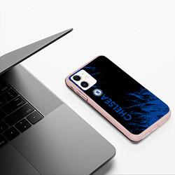 Чехол iPhone 11 матовый Chelsea текстура, цвет: 3D-светло-розовый — фото 2