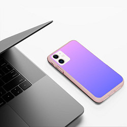 Чехол iPhone 11 матовый PINK-PURPLE GRADIENT ГРАДИЕНТ РОЗОВО-ФИОЛЕТОВЫЙ, цвет: 3D-светло-розовый — фото 2