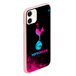 Чехол iPhone 11 матовый Tottenham - neon gradient, цвет: 3D-светло-розовый — фото 2