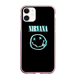 Чехол iPhone 11 матовый Nirvana неон, цвет: 3D-светло-розовый