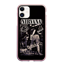 Чехол iPhone 11 матовый Nirvana bleach, цвет: 3D-светло-розовый