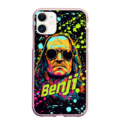 Чехол iPhone 11 матовый Benji, цвет: 3D-светло-розовый