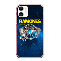 Чехол iPhone 11 матовый Ramones Road to ruin, цвет: 3D-светло-розовый