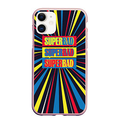 Чехол iPhone 11 матовый Супер плохой, цвет: 3D-светло-розовый