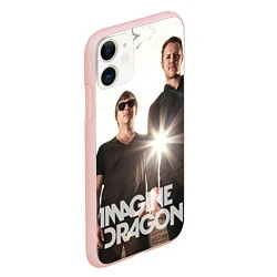 Чехол iPhone 11 матовый Imagine Dragons, цвет: 3D-светло-розовый — фото 2