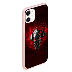 Чехол iPhone 11 матовый Pirate Station: Blood Face, цвет: 3D-светло-розовый — фото 2