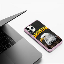 Чехол iPhone 11 Pro матовый Dagestan Eagle, цвет: 3D-розовый — фото 2