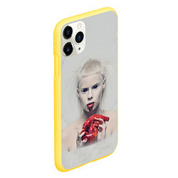 Чехол iPhone 11 Pro матовый Die Antwoord: Blooded Heart, цвет: 3D-желтый — фото 2