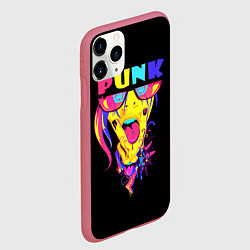 Чехол iPhone 11 Pro матовый Punk, цвет: 3D-малиновый — фото 2