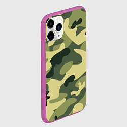 Чехол iPhone 11 Pro матовый Камуфляж: зеленый/хаки, цвет: 3D-фиолетовый — фото 2