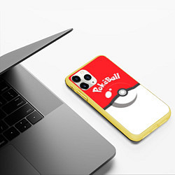 Чехол iPhone 11 Pro матовый Покеболл, цвет: 3D-желтый — фото 2