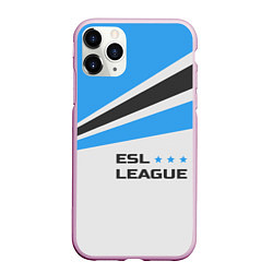 Чехол iPhone 11 Pro матовый ESL league, цвет: 3D-розовый