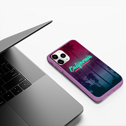 Чехол iPhone 11 Pro матовый California, цвет: 3D-фиолетовый — фото 2