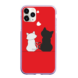 Чехол iPhone 11 Pro матовый Cat Love