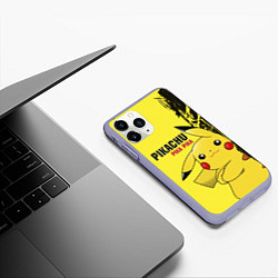 Чехол iPhone 11 Pro матовый Pikachu Pika Pika, цвет: 3D-светло-сиреневый — фото 2