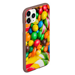 Чехол iPhone 11 Pro матовый Сладкие конфетки, цвет: 3D-коричневый — фото 2