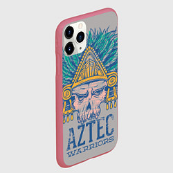 Чехол iPhone 11 Pro матовый Aztec Warriors, цвет: 3D-малиновый — фото 2
